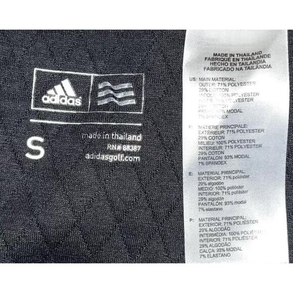 Adidas Women's Quilted Skirt Black Small Back Pocket Athleisure EUC - Picture 4 of 4